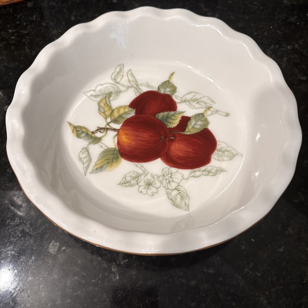 Vintage 1997 Charter Club Summer Grove Pie Dish 10" For Thanksgiving